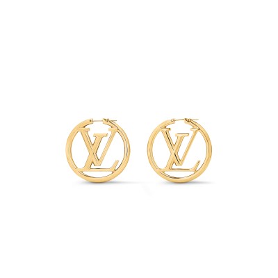 LOUIS VUITTON LOUISE GM HOOP EARRINGS M64288